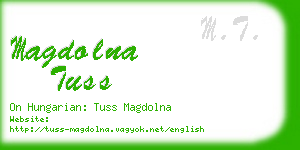 magdolna tuss business card